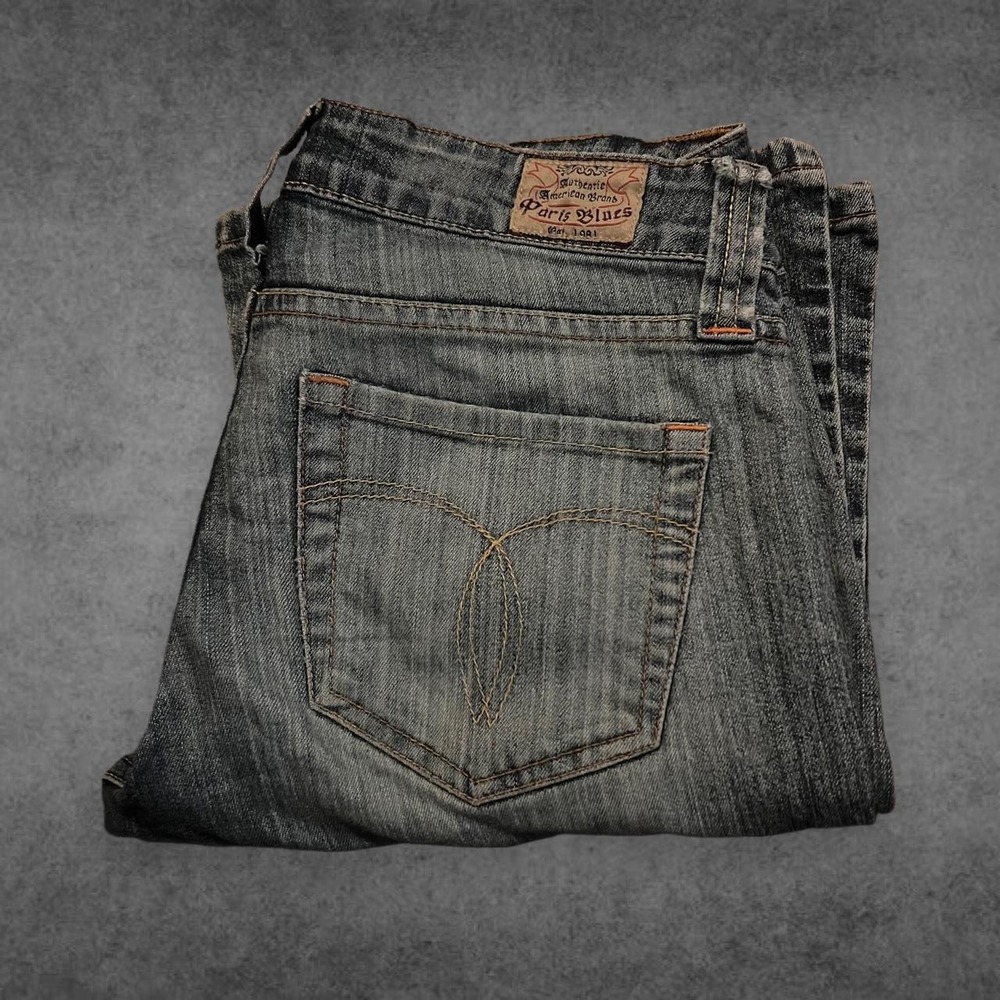 Paris Blues Vintage Y2K Flared Denim Jeans Blue Womens Size 5 Streetwear Retro